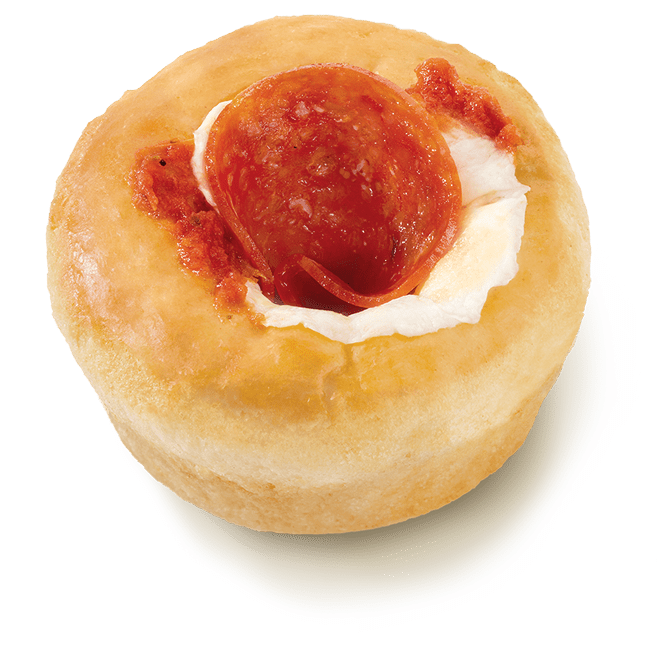 Close-up of a Pepperoni Pizza Muffin