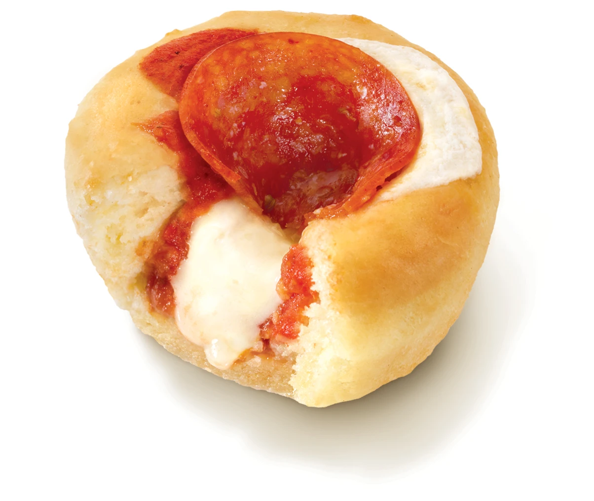 Pizza snack with pepperoni and cheese